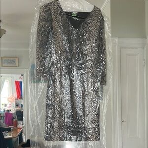 Cache Elegant White Nylon Dress NEVER WORN